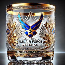 Load image into Gallery viewer, Vianys Veteran Tribute Glass