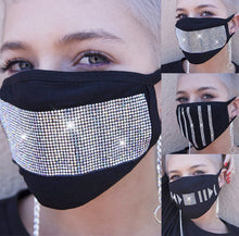 Lataa kuva Galleria-katseluun, Reusable Sparkly Rhinestone Face Mask