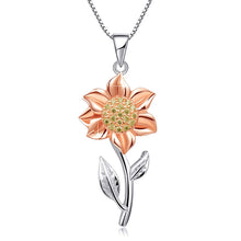 Lataa kuva Galleria-katseluun, Women's Sunflower Plating Gold Clavicle Necklace