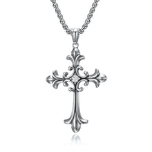 Laden Sie das Bild in den Galerie-Viewer. Gothic Stylel Vintage Stainless Stee Cross Pendant