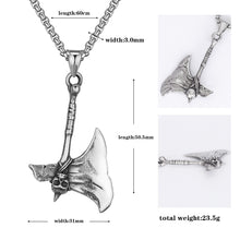 Cargar imagen en el visor de la galería, Stainless Steel Viking Ax Necklace
