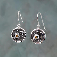 Lataa kuva Galleria-katseluun, Retro Sun And Moon Necklace Earrings