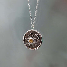 Lataa kuva Galleria-katseluun, Retro Sun And Moon Necklace Earrings