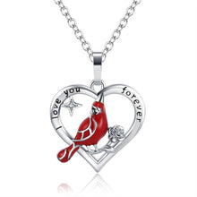 Laden Sie das Bild in den Galerie-Viewer. Women's Heart And Bird Necklace
