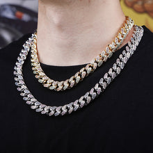 Cargar imagen en el visor de la galería, Men's 14mm Colored Zircon Miami Cuban Chain