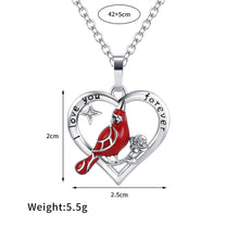Laden Sie das Bild in den Galerie-Viewer. Women's Heart And Bird Necklace