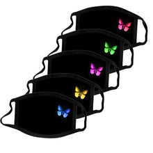 Lataa kuva Galleria-katseluun, Printed Black Mask Butterfly Cloth Masks