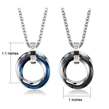 Cargar imagen en el visor de la galería, Three Circle Men's Stainless Steel Necklace