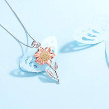 Lataa kuva Galleria-katseluun, Women's Sunflower Plating Gold Clavicle Necklace