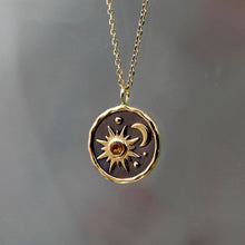 Lataa kuva Galleria-katseluun, Retro Sun And Moon Necklace Earrings