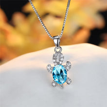 Lataa kuva Galleria-katseluun, Cute Tortoise Crystal Zircon Necklace For Women And Girls