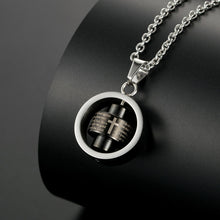 Chargez l'image dans la visionneuse de la galerie, Stainless Steel Rotatable Engraved Bible Pendant Men's Necklace