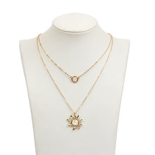 Lataa kuva Galleria-katseluun, Moon and Sun Layered Necklace Gift for Women