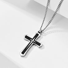 Lataa kuva Galleria-katseluun, Stainless Steel Two-Color Cross Pendant