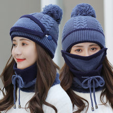 Lataa kuva Galleria-katseluun, Women Winter Scarf Set(mask+hat+scarf)