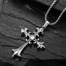 Laden Sie das Bild in den Galerie-Viewer. Gothic Stylel Vintage Stainless Stee Cross Pendant