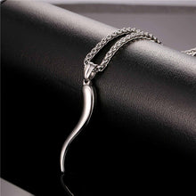 Chargez l'image dans la visionneuse de la galerie, Stainless Steel Cornicello Italian Horn Amulet Pendant Necklace