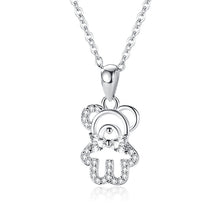 Chargez l'image dans la visionneuse de la galerie, S925 Sterling Silver Cute Bear Necklace