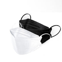 Laden Sie das Bild in den Galerie-Viewer. 10-50Pcs KF94 Comfortable Fish Type Mask(White&amp;Black)