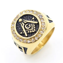 Cargar imagen en el visor de la galería, Gold Color Masonic Ring