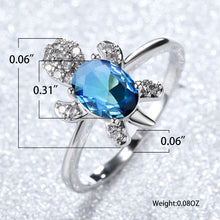 Cargar imagen en el visor de la galería, Cute Tortoise Crystal Zircon Ring For Women And Girls