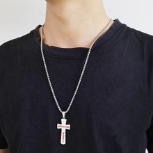 Lataa kuva Galleria-katseluun, Baseball Cross Pendant Necklaces For Mens
