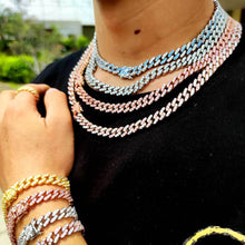 Cargar imagen en el visor de la galería, 9MM Colorful Zircon Cuban Chain