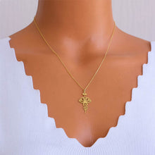 Lataa kuva Galleria-katseluun, Stainless Steel Unalome Lotus Necklace