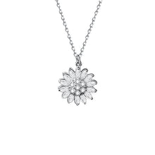 Cargar imagen en el visor de la galería, 925 Sterling Silver Womens Rotatable Sunflower Necklace