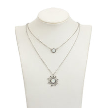 Lataa kuva Galleria-katseluun, Moon and Sun Layered Necklace Gift for Women