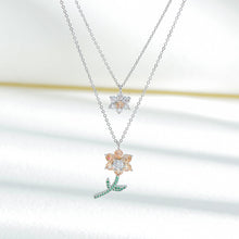 Laden Sie das Bild in den Galerie-Viewer. Sunflower Double-Layer Clavicle Necklace