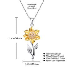 Lataa kuva Galleria-katseluun, Women's Sunflower Plating Gold Clavicle Necklace