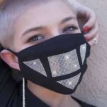 Lataa kuva Galleria-katseluun, Reusable Sparkly Rhinestone Face Mask