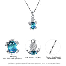 Lataa kuva Galleria-katseluun, Cute Tortoise Crystal Zircon Necklace For Women And Girls