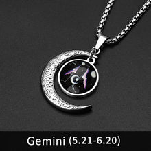 Lataa kuva Galleria-katseluun, 12 Constellation Moon Necklace For Men Women Boy Girl