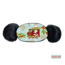 Cargar imagen en el visor de la galería, Children's Winter Warm Ears Christmas Print Masks