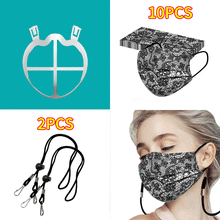 Cargar imagen en el visor de la galería, <transcy>Soporte de máscara 3D ajustable que respira suavemente (5 piezas)</transcy>