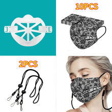 Cargar imagen en el visor de la galería, <transcy>Soporte de máscara 3D ajustable que respira suavemente (5 piezas)</transcy>