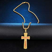 Lataa kuva Galleria-katseluun, Baseball Cross Pendant Necklaces For Mens