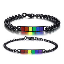 Laden Sie das Bild in den Galerie-Viewer. 【Love is Love】Rainbow/Transgender/Bisexual-LGBT Couple Rainbow Bracelet