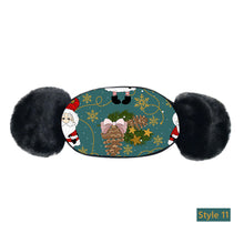 Cargar imagen en el visor de la galería, Children's Winter Warm Ears Christmas Print Masks