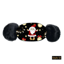 Cargar imagen en el visor de la galería, Children's Winter Warm Ears Christmas Print Masks