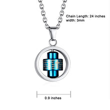 Chargez l'image dans la visionneuse de la galerie, Stainless Steel Rotatable Engraved Bible Pendant Men's Necklace
