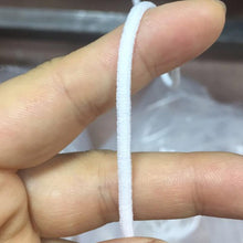 Cargar imagen en el visor de la galería, 2.5mm Round Braided Elastic Cord/White Elastic Band - 50 Yard