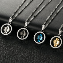 Chargez l'image dans la visionneuse de la galerie, Stainless Steel Rotatable Engraved Bible Pendant Men's Necklace