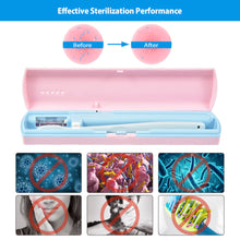 Lataa kuva Galleria-katseluun, Portable Rechargeable Toothbrush Sanitizer Case