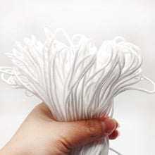 Cargar imagen en el visor de la galería, 2.5mm Round Braided Elastic Cord/White Elastic Band - 50 Yard
