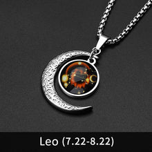 Lataa kuva Galleria-katseluun, 12 Constellation Moon Necklace For Men Women Boy Girl