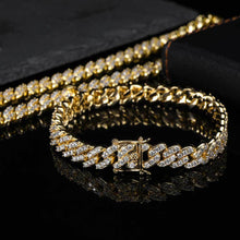 Cargar imagen en el visor de la galería, 9MM Colorful Zircon Cuban Chain