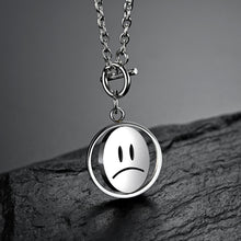 Cargar imagen en el visor de la galería, Stainless Steel Round Flip Smile Pendant